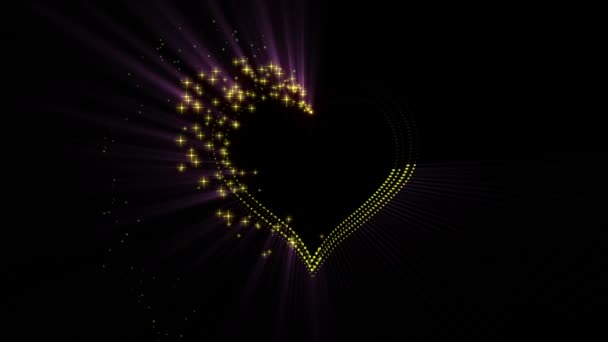用粒子勾画出的心线 — 图库视频影像