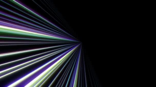 3d linha de luz de néon no espaço — Vídeo de Stock