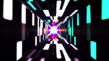 Açık 3D fütüristik oda 4K