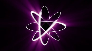 atom soyut ışık modeli, 3d illüstrasyon oluşturucu