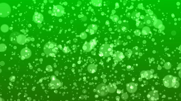 Abstrakte Bokeh Hintergrund Grüne Teilchen Illustration — Stockfoto