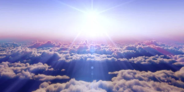 Вид Воздуха Над Облаками Закатом Иллюстрация — стоковое фото