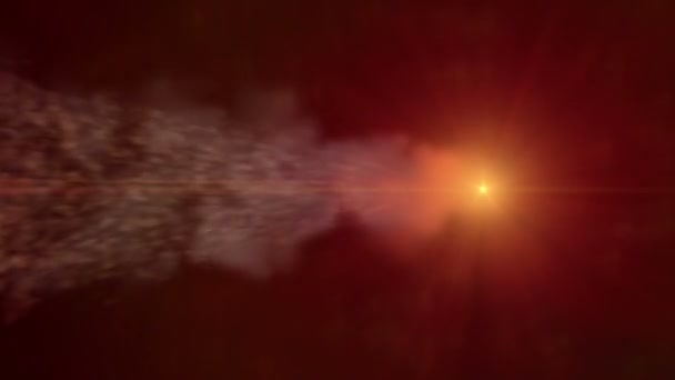 Meteoro, queima de asteróides no céu — Vídeo de Stock
