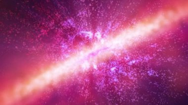 Uzayda soyut ışık hareketinde nebula