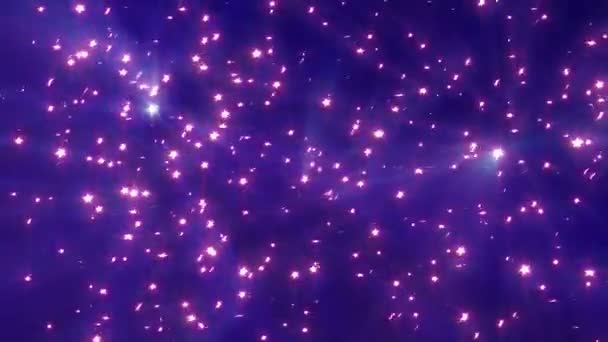 Sterne fallen herunter, abstrakte Lichtbewegung — Stockvideo