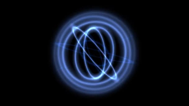 Atom orbit paprsek světlo abstraktní 4k — Stock video