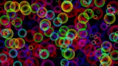 Çemberleri 4k olan basit soyut döngülü düz stil arkaplan