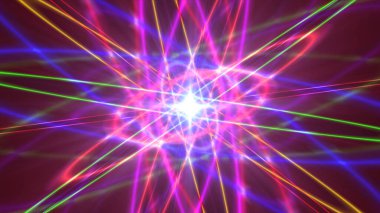 Işık lazer halkalı parıldayan atom yapısı