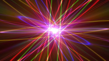 Işık lazer halkalı parıldayan atom yapısı