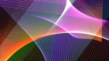 Soyut arkaplanın renkli geometrik parlak çizgileri, 3D görüntüleme