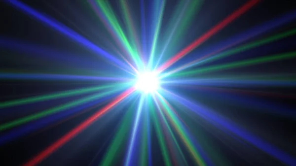 Lichteffekt Abstrakt Stern Platzt Blitz Laserstrahl Strahl Illustration — Stockfoto