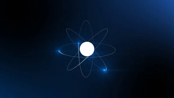 Atom Abstrakt Ljus Modell Illustration Render — Stockfoto
