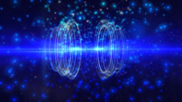 Glühen Wirbelnde Lichteffekte Kreisförmiger Linsenblitz Illustration Von Energielicht — Stockfoto