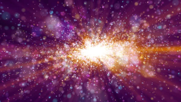 Galaxie Weltraum Lichtteilchen Illustration — Stockfoto