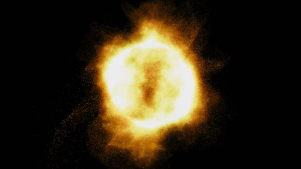 Αφηρημένα Σωματίδια Ήλιο Ηλιακή Έκλαμψη Απεικόνιση Σωματιδίων Καθιστούν — Φωτογραφία Αρχείου