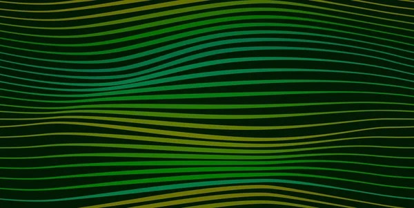 Karıştırma çizgilerinin soyut sorunsuz vektör deseni. Yeşil ve sarı renkler. Dalga. Optik yanılsama