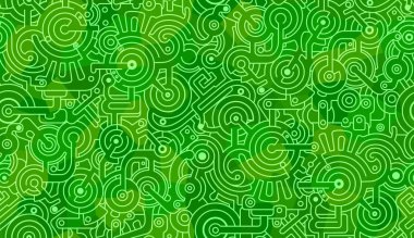 Soyut dikişsiz vektör deseni. Mekanik. Dişliler, cıvatalar ve dişliler. Çokgen.