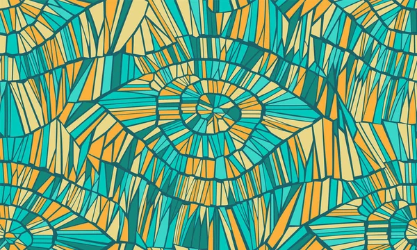 Soyut dikişsiz vektör deseni. Çatlaklar, yapraklar, damarlar ve ahşap. Yeşil ve sarı. Yalıtılmış arka plan