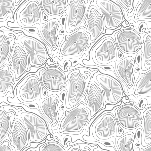 Soyut dikişsiz vektör deseni. Karıştırma çizgileri, dalgalanmalar, dalgalar. Gri ve beyaz. Arka plandan izole edilmiş. Monokrom