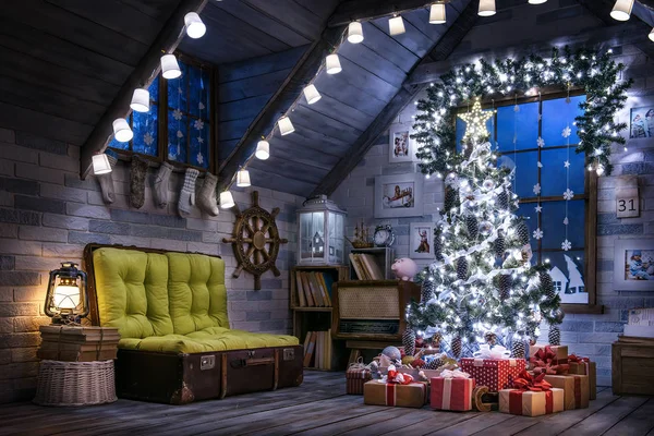 Kerstmis interieur — Stockfoto