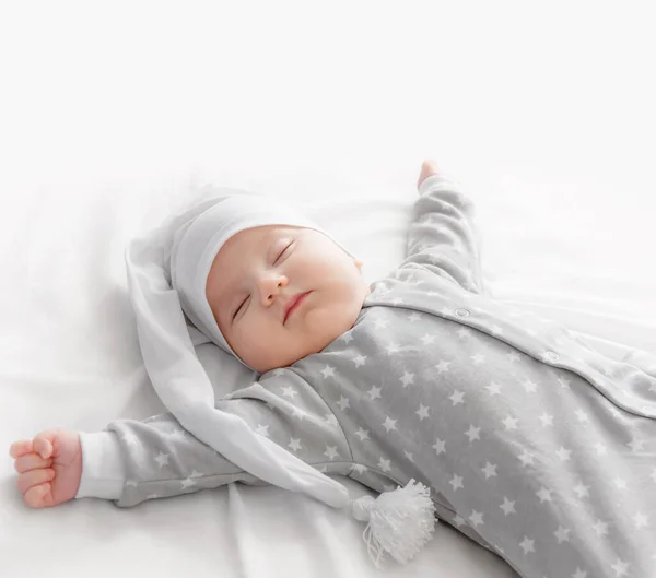 Niedliches Schlafendes Baby Bett — Stockfoto