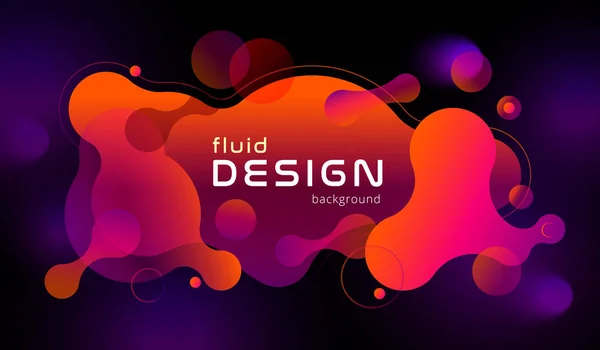 Desenho de fundo geométrico colorido. Composição de formas de fluido com gradientes de fluxo na moda. Vetor Eps10 . — Vetor de Stock