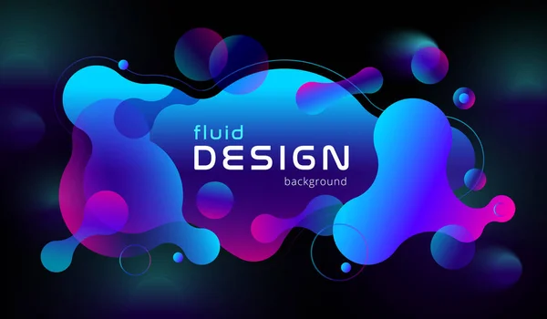 Colorful geometric background design. Fluid shapes composition with trendy gradients. Eps10 vector. — Stock Vector