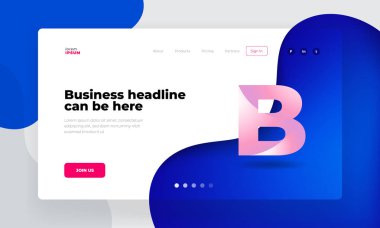 Web için arka plan. Geometrik arka plan. Çok az şekil içeren dinamik vektör desen.