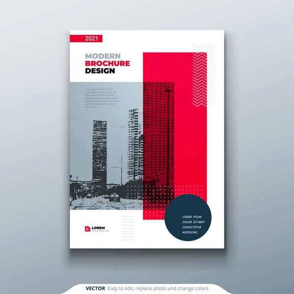 Дизайн шаблона брошюры. Годовой корпоративный бизнес-отчет, каталог, журнал, макет флаера в стиле Мемфиса. Векторная EPS . — стоковый вектор