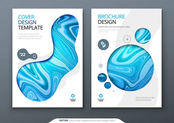 Brochure template layout design. Corporate business annual report, catalog, magazine, flyer mockup. Creative modern bright concept with marble background. Vector