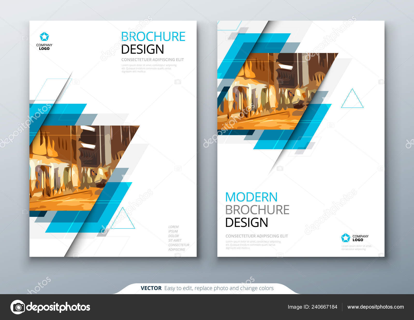Download Brochure Template Layout Design Corporate Business Annual Report Catalog Magazine Stock Vector Royalty Free Vector Image By C Greatbergens 240667184