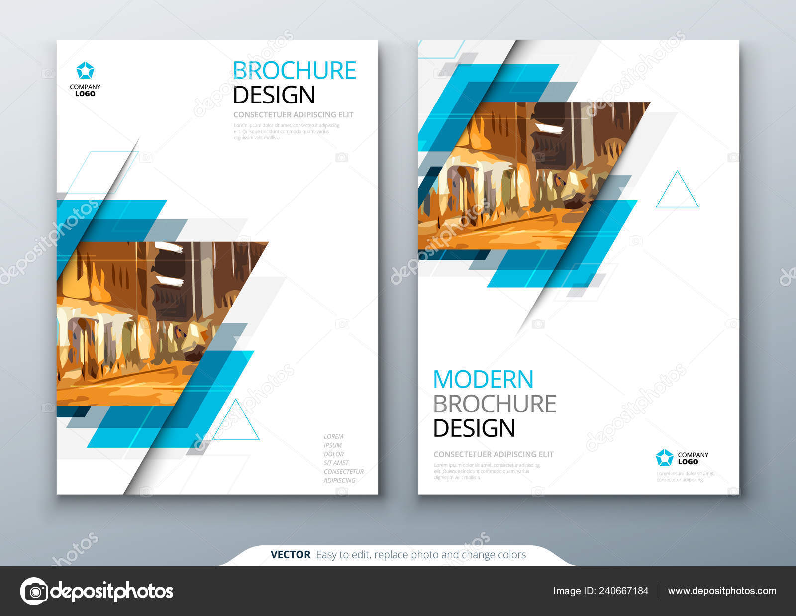 Download Brochure Template Layout Design Corporate Business Annual Report Catalog Magazine Vector Image By C Greatbergens Vector Stock 240667184