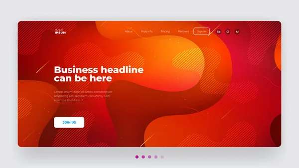 Design de fundo de cor líquida para site de landing page. gradiente de fluido molda a composição. Cartazes de design futurista. Vetor Eps10 . —  Vetores de Stock