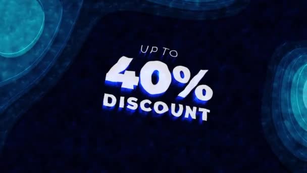 Sammer Sale animation. Up to 60 Off Abstract background. Seamless looped animation, Creative concept with liquid shapes for Summer Sale. Footage with water and sea beach landscape — Stock Video