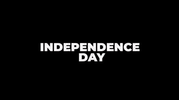 4 juli Independence Day naadloze animatie. Veteranen dag. VS juli vierde vakantie typografie — Stockvideo