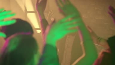 Yavaş yavaş el sallayarak. Ellerini havaya kaldır! Arkadaşlar bir parti ya da konser, festival, eğleniyor. Ellerini yavaşça sallayarak başlarını yukarıda tutun