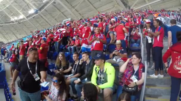 Samara Russia 2018 Tifosi Della Costa Rica Coppa Del Mondo — Video Stock