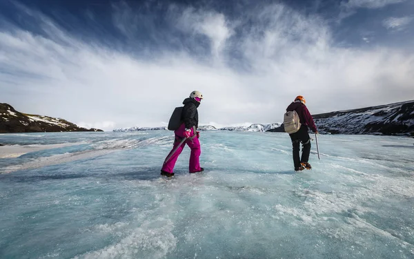 İzlanda'daki buzul yürüyüş — Stok fotoğraf