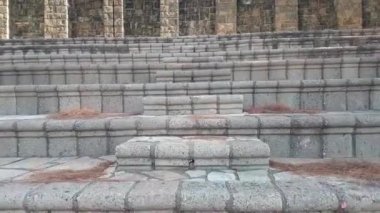 Eski Şehir enkaz Türk amfi tiyatro kalıntıları. Arkeolojik cazibe. Antik kent Hierapolis Marmaris Türkiye'de yakın
