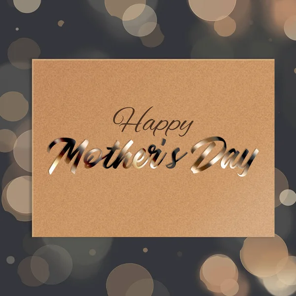 Mutlu Anneler Günü Metinle Karton Kağıt Üzerine Siyah Bir Arka — Stok fotoğraf