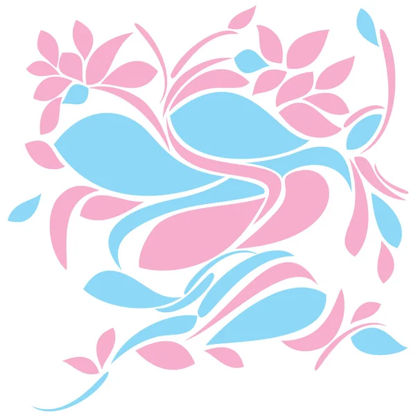 Absztrakt Rózsaszín Kék Pillangó Tervezés Egy Elszigetelt Fehér Background — Stock Fotó