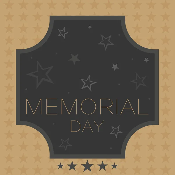 Memorial Day Text Dark Background Scattered Fallen Stars — Stock Photo, Image