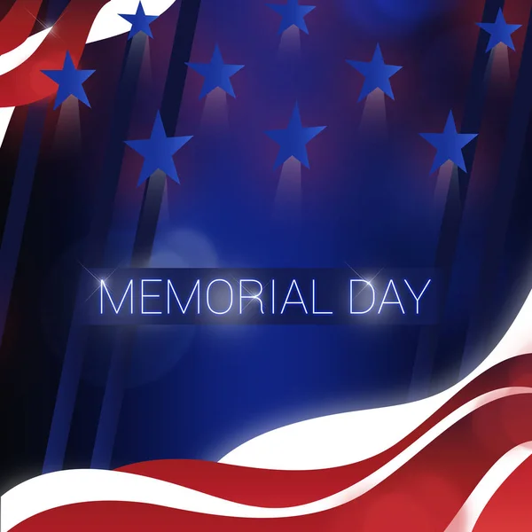 United States Patriotic Background Flag Colors Text Memorial Day — Stock Photo, Image