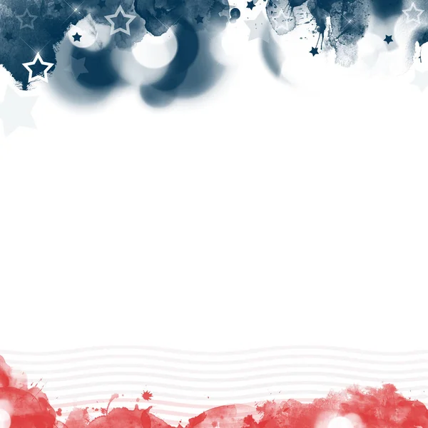 Çizgili Kırmızı Mavi Bir Izole Beyaz Arka Plan Üzerinde Yıldız — Stok fotoğraf