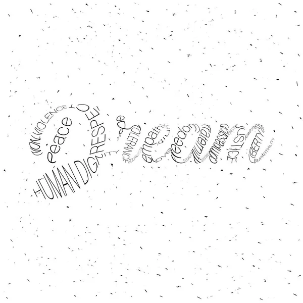 Vector Typography Design Word Dream Black White Grungy Background — Stock Vector