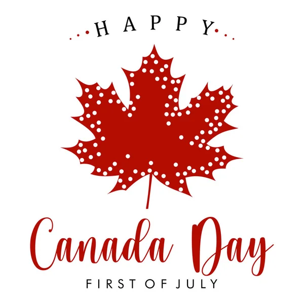 Abstract Vector Illustration Canada Day Isolated White Background — Stock Vector