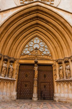 Tarragona, İspanya-Nisan 25,2018: T katedral cephe