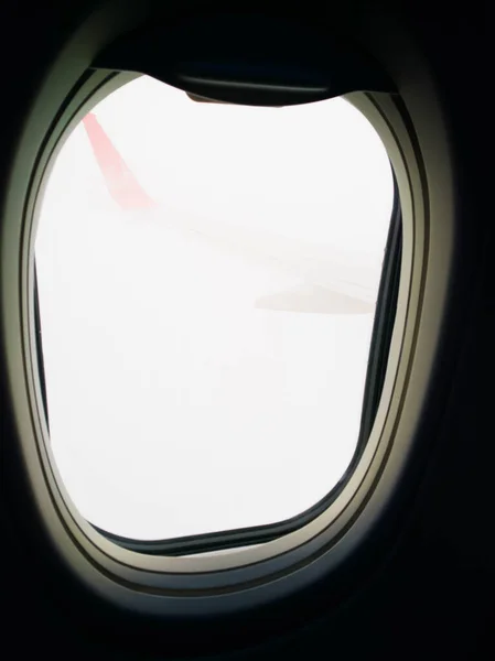 Das Fenster Flugzeug Geht Auf — Stockfoto