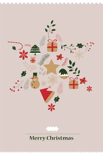 Merry Christmas Card Met Conceptuele Kerstster — Stockfoto