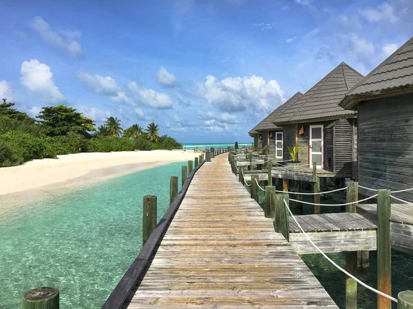 Maledives , beautiful nature landscape with hotel locly hats.